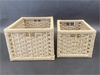 Brown Woven Basket Square Organizers