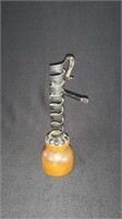 Vtg Black Iron Spiral Tapper Courting candle