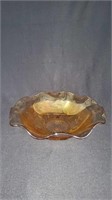 Vtg Marigold Carnival Glass bowl