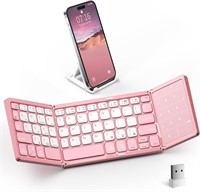 Folding Portable Wireless Keyboard w/Touchpad