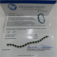 $12,500 Retail Value: 14K Emerald/Diamond Bracelet