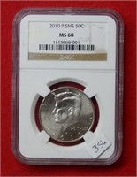 2010 Kennedy Half Dollar SMS NGC MS68