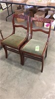 2 antique folding chairs