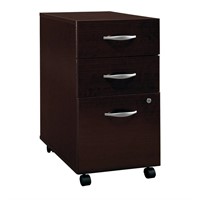 Series C 3 Drawer Mobile File Cabinet in Mocha