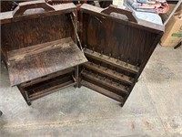 VTG Wood portable sewing cabinet