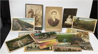 Vintage lot includes vintage postcards - White