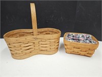 2 Longaberger Baskets 6.5" X 11" W