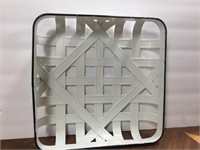Nice Metal Square Basket white w/ black trim