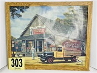 Smith's Grocery Coca-Cola Picture In Frame 16"x