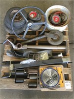 Pallet of Wheels and Stands
