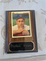 Nolan Ryan card on plaque 1991