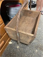 log planter with handle 2,5ft tall x 3.5 ft wide