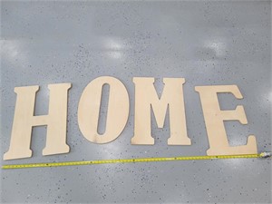 Large "HOME" wooden letters