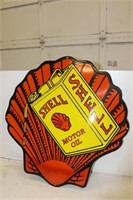 ANTIQUE PORCELAIN 30" SHELL FUEL SIGN