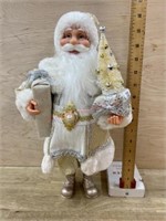 16 inch Santa in white figure