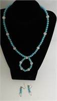 MEGNASITE / WHITE JADE NECKLACE SET