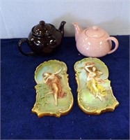 (2) TEAPOTS, ONE IS MARKED ENGLAND AND.....