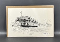 Vintage Signed Calvin Malinger "Delta Queen" Print