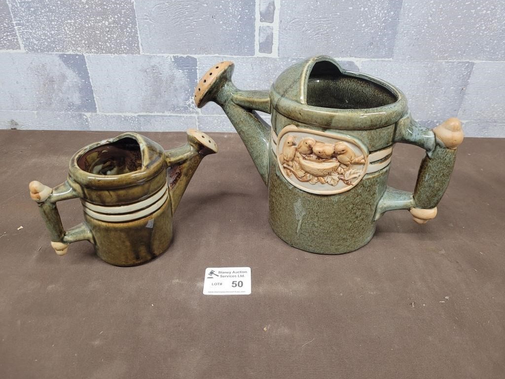 2 Hand made working watering cans!