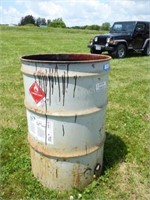 55 gallon metal barrel w/ threaded hole