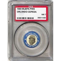 1969 Mlb Pins Orlando Cepeda Psa 7