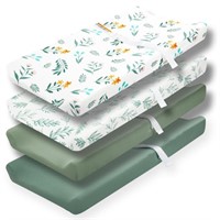 4 Pack Sage Green Fitted Nursery Sheets Neutral Un