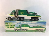 1993 BP Toy Race Car Carrier Truck Vintage