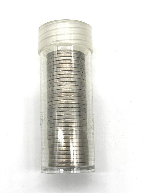 Buffalo and Jefferson Nickels in Tube (contents