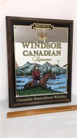 Windsor Canadian mirrored wall sign.  Mounty on