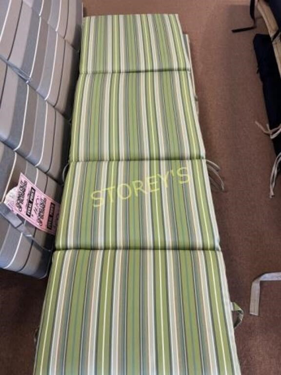 Sunbrella Lounge Cushion ~77 x 22 - Green Striped