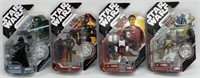 (4) 2007 Star Wars 30th Anniv Action Figure On