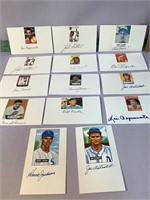 14 signed baseball “old timers” 3x5 cards