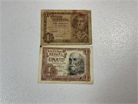 Currency from Spain