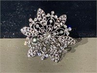 Crystal Snowflake Brooch