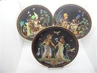 3 PC SET OF OSIRIS PORGELAID COLLECTOR PLATES FROM