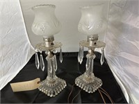 2 Table lamps w/Shades 14"H