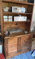 Vtg This End Up style Pine Console with Bookcase