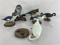 Small Wooden Bird and Duck Carvings