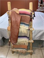 Chaps/Spurs/Native American Blankets Ladder