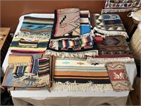 Assorted Native Blankets Tapestries