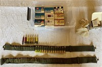 9 Boxes 20 Gauge Shotgun Shells/2 Cartridge Belts