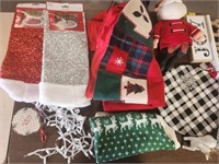 Christmas- Tree Skirts, Plates, Lights, Decor