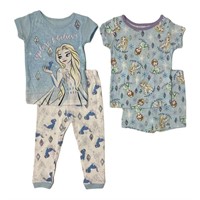 Frozen 4 Piece Short Sleeve Cotton Pajama Set - 4T