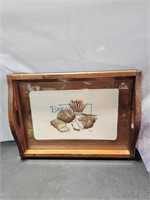 Wooden Tray with Bread Embroidered