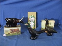 avon bird cologne bottles .