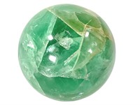 Green Fluorite Fractal Sphere 2.25" W