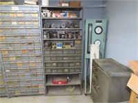 Metal Storage Shelf w/ Drawers & Contents