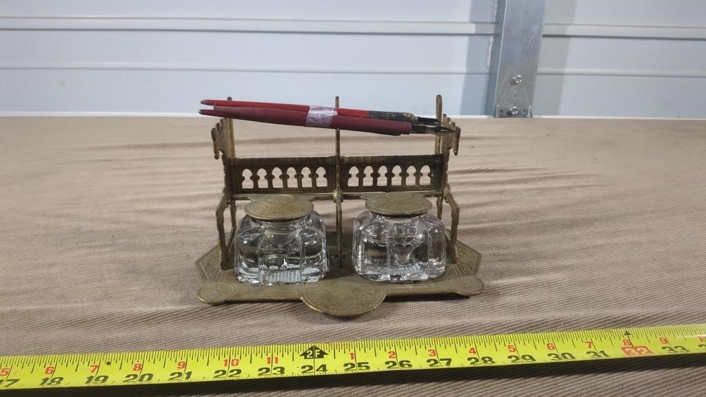 BRASS INKWELL