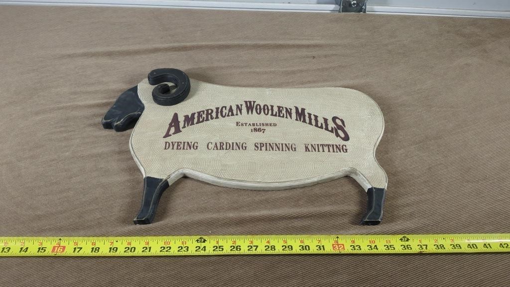 AMERICAN WOOLEN MILLS SIGN