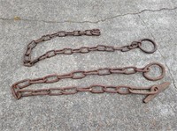 (2) Antique Log Boom Chains